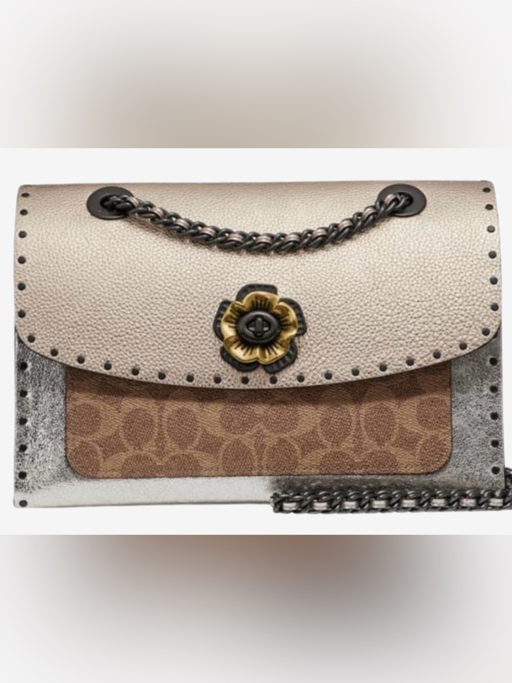 Vintage Coach Parker 39679 - Tan/
Platinum/Pewter